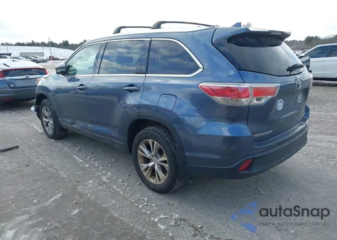 2015 Toyota Highlander Xle V6 z USA, uszkodzony, nr VIN 5TDJKRFH6FS092219